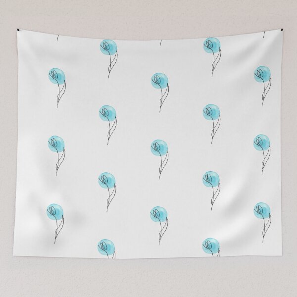 Item preview, Blue Line Art Tulip #2 designed and sold by PaintingPositives.