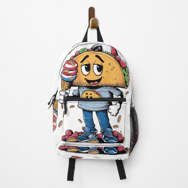 Artikelvorschau, Taco-Maskottchen mit Eiscreme – Summer Vibes Tee Ice Cream Taco Man entworfen und verkauft von ScissortailOKC.