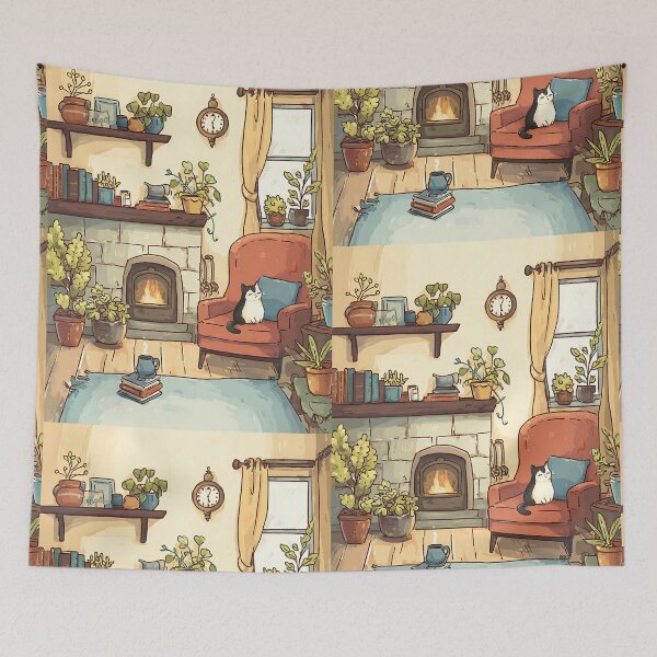 Item preview, Warm Lofi Cozy Indoor designed and sold by bapupa.