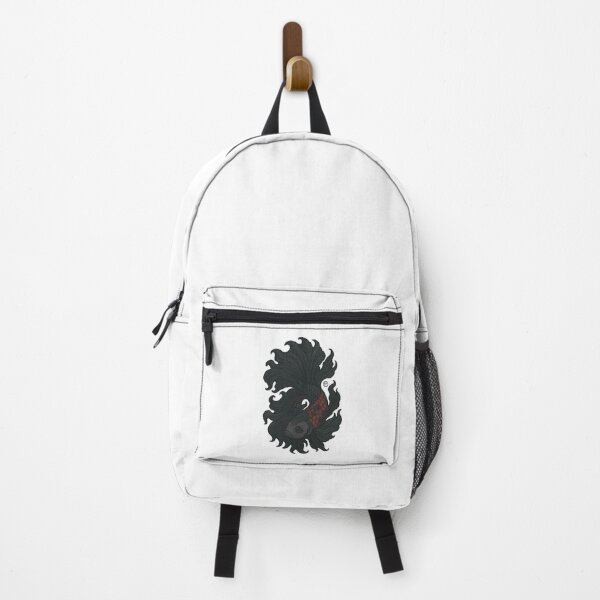 Item preview, Betta Fish Art - Japanese Inspired Art - Siamese fighting fish - Black Betta designed and sold by Kabuji Store.