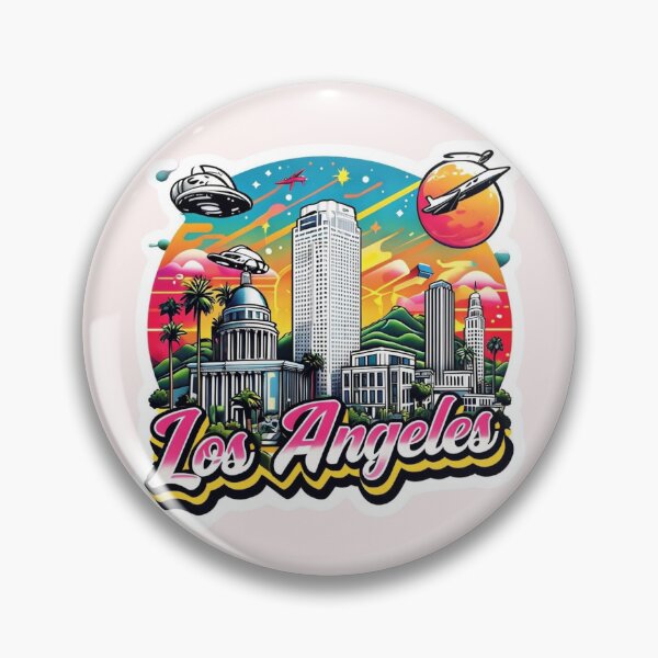 Item preview, Los Angeles Illustration With Iconic Landmarks designed and sold by Aise06.