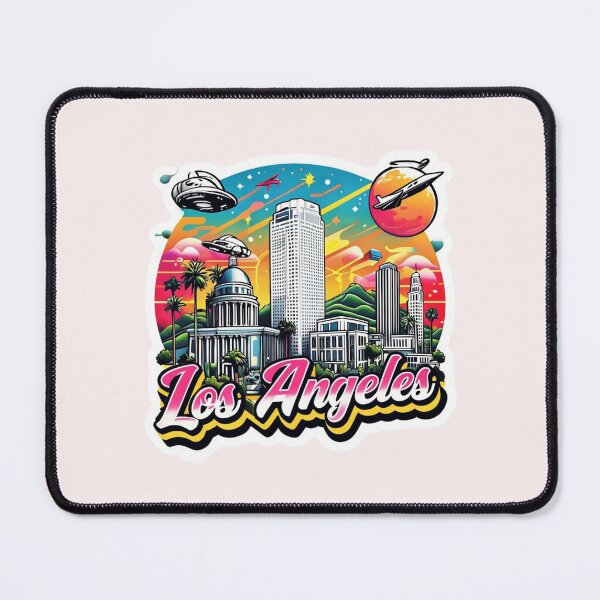 Item preview, Los Angeles Illustration With Iconic Landmarks designed and sold by Aise06.