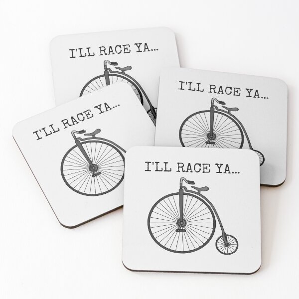 Item preview, Penny Farthing Bicycle, I'll Race Ya, Cyclist Funny designed and sold by doodlerob.