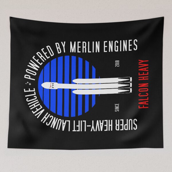 Item preview, SpaceX Falcon Heavy. Powered by Merlin Engines. Since 2018 (Washed and Worn) designed and sold by BGALAXY.