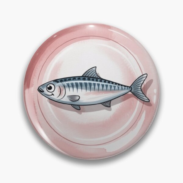 Item preview, Cartoon Sardine in a plate designed and sold by ArtQueen777.