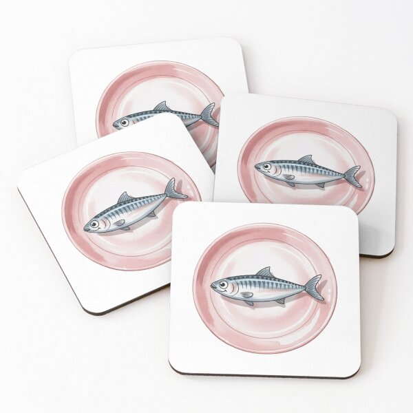 Item preview, Cartoon Sardine in a plate designed and sold by ArtQueen777.