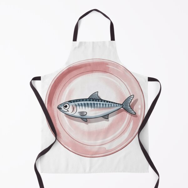 Item preview, Cartoon Sardine in a plate designed and sold by ArtQueen777.