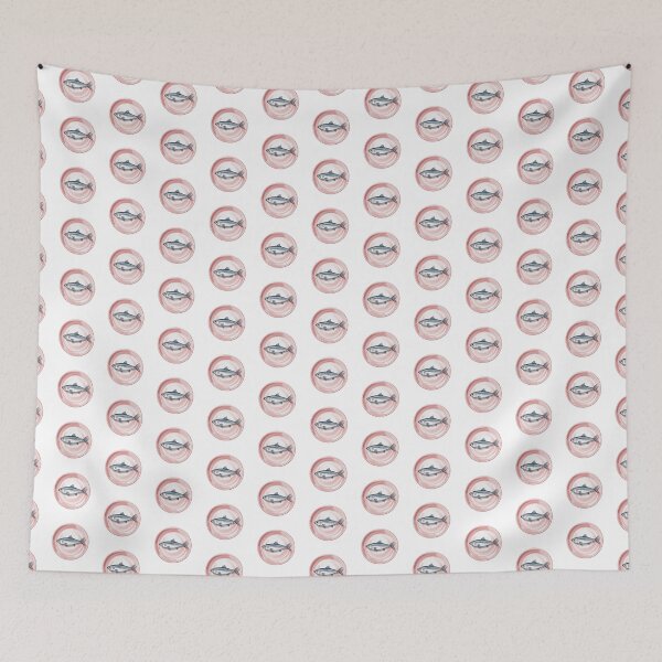 Item preview, Cartoon Sardine in a plate designed and sold by ArtQueen777.