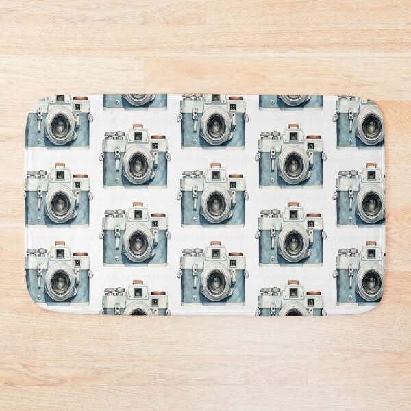 Item preview, handmade drawing of classic charm old soul camera design designed and sold by NivyasArtistry.
