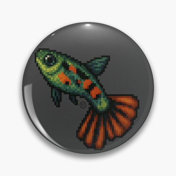 Item preview, Guppy Endler Fish - Pixel Art - 8bit graphics 16bit graphics - Retro Fish Art designed and sold by Kabuji Store.