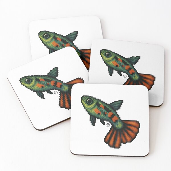 Item preview, Guppy Endler Fish - Pixel Art - 8bit graphics 16bit graphics - Retro Fish Art designed and sold by Kabuji Store.