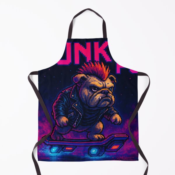 Item preview,  Punk Bulldog on Skateboard Pixel Art designed and sold by SassyArtistry.