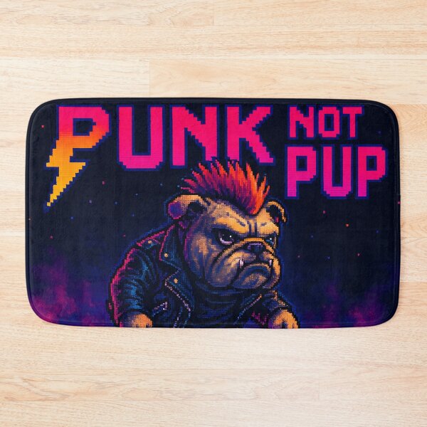 Item preview,  Punk Bulldog on Skateboard Pixel Art designed and sold by SassyArtistry.