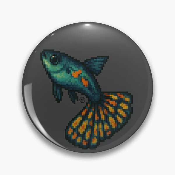 Item preview, Guppy Fish - Pixel Art - 8bit graphics 16bit graphics - Retro Fish Art - Mosaic Guppy designed and sold by Kabuji Store.