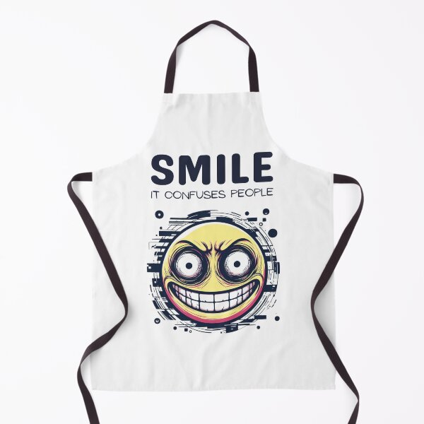 Item preview, SMILE IT CONFUSES PEOPLE – Funny Crazy Glitchy Akward Smile Face | Sarcastic Humor designed and sold by Cree8if.
