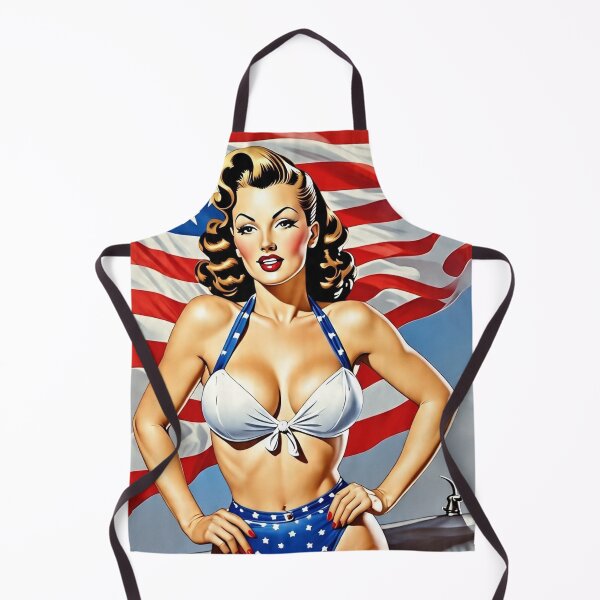 Aperçu de l'œuvre Impression d'art classique de pin-up patriotique américaine - Style vintage des années 1950 créée et vendue par MissSaylor.