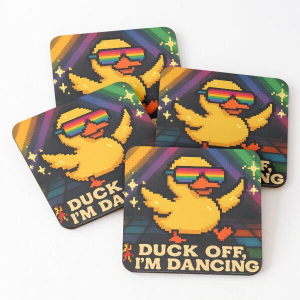 Item preview,  Funny Dancing Duck Pixel Art designed and sold by SassyArtistry.