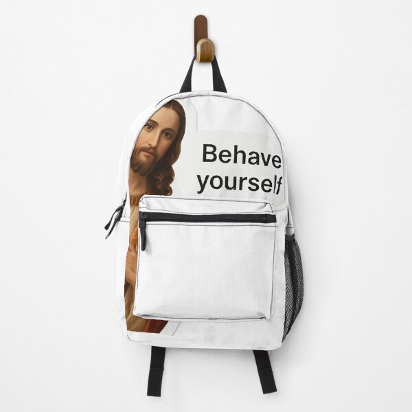 Item preview, Jesus Meme Sticker – “Behave Yourself” Funny Christian Humor designed and sold by KumarDesignLab.
