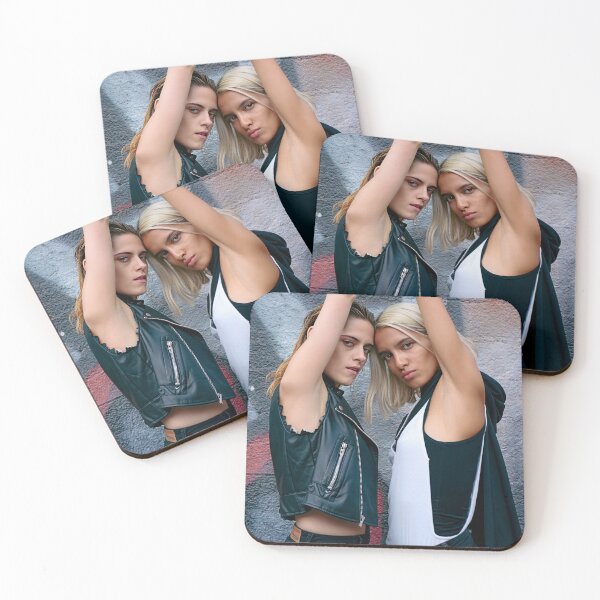 Item preview, Two models posing with their arms up Grunge street photography designed and sold by Vintage Designs +.