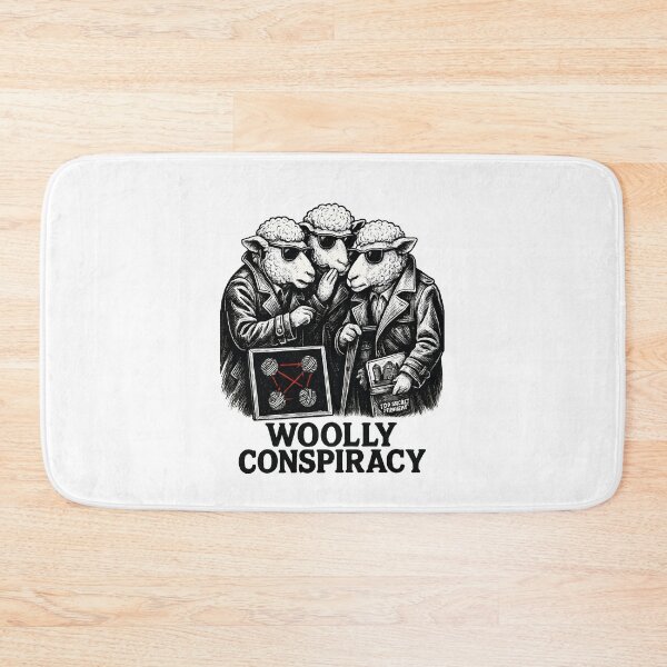 Item preview, Knitting Sheep Conspiracy Dark Humour designed and sold by Shoot-The-Moon.