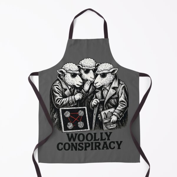 Item preview, Knitting Sheep Conspiracy Dark Humour designed and sold by Shoot-The-Moon.