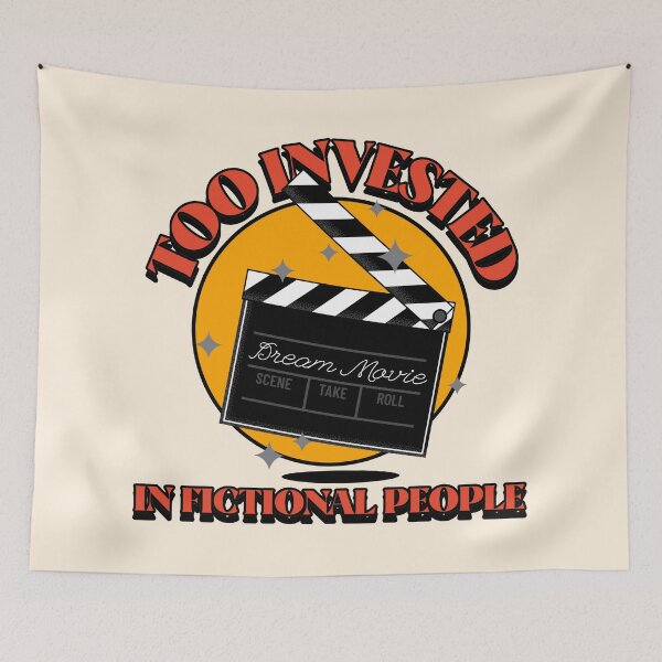 Item preview, Too Invested in Fictional People Movie Clapperboard with Orange Circle and Stars designed and sold by The Sun Brings Light.