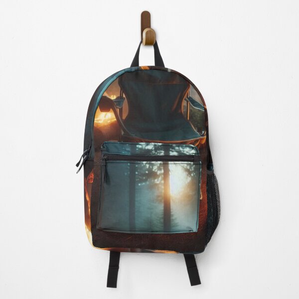 Item preview, Lone Campfire – Empty Folding Chair by the Fire Minimal Art designed and sold by ashokreddy343.