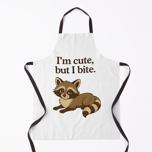 Item preview, I’m Cute But I Bite – Funny Raccoon Attitude Design designed and sold by PrintandJoy.