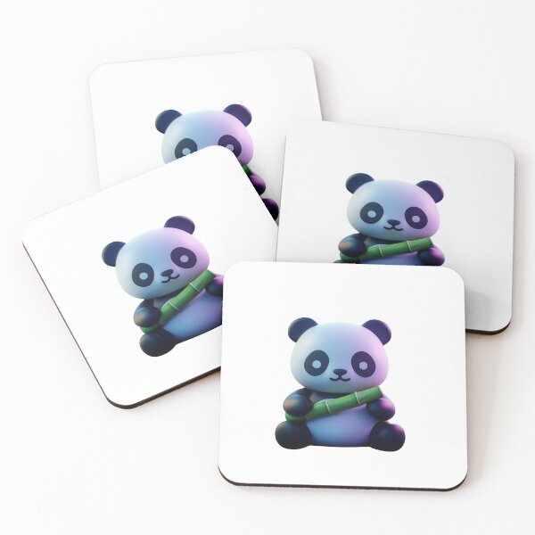 Item preview, 3D Holographic Panda - Futuristic Gradient Art Design designed and sold by  Oddimals.