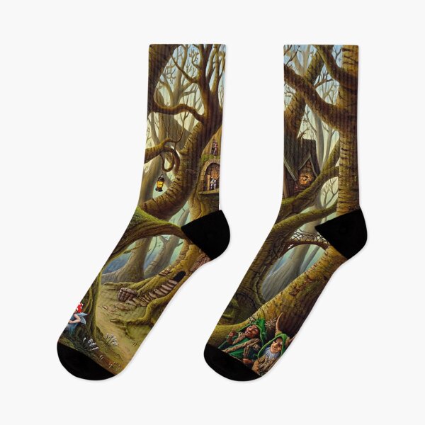 Item preview,  Cute Fairy and Pixie tree village illustration art designed and sold by Vintage Designs +.