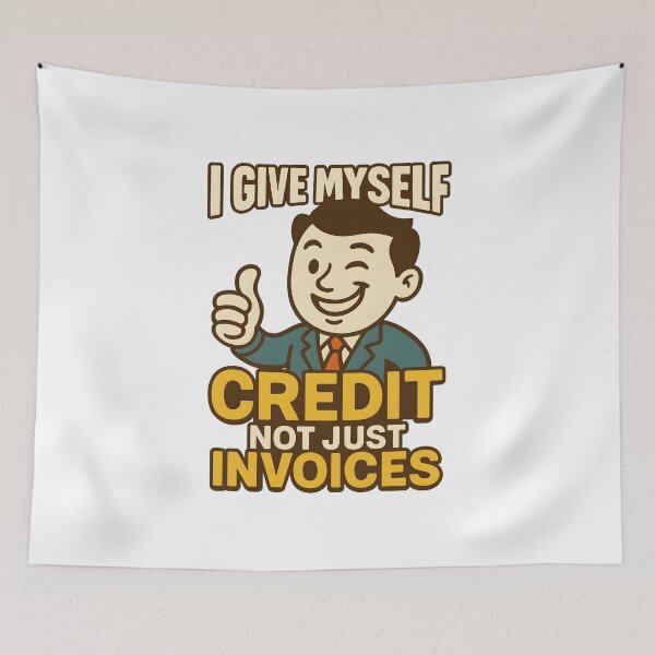 Item preview, Credit Over Chaos – Bold Self-Worth Graphic Art designed and sold by inkNext.