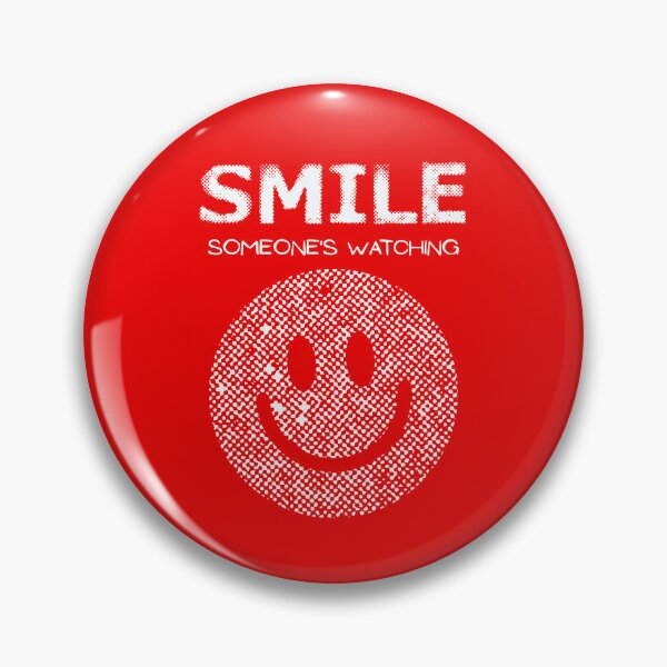 Item preview, SMILE Someone's Watching -  Humourous Grunge Smiling Retro Face | Someone’s Watching - Sarcastic Funny designed and sold by Cree8if.