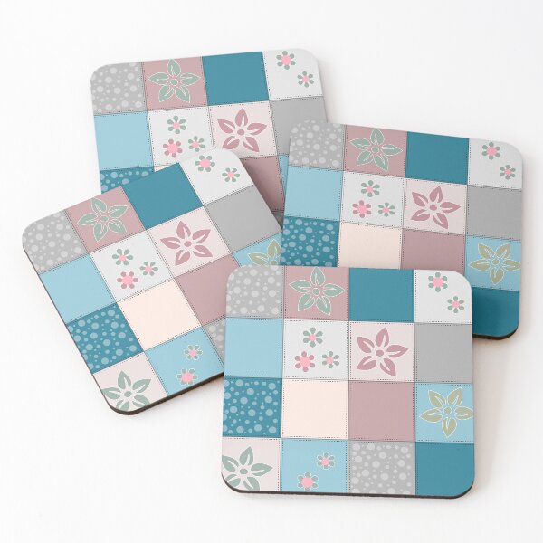 Item preview, Lazy patchwork sewing from colorful patches with stitching designed and sold by fuzzyfox.