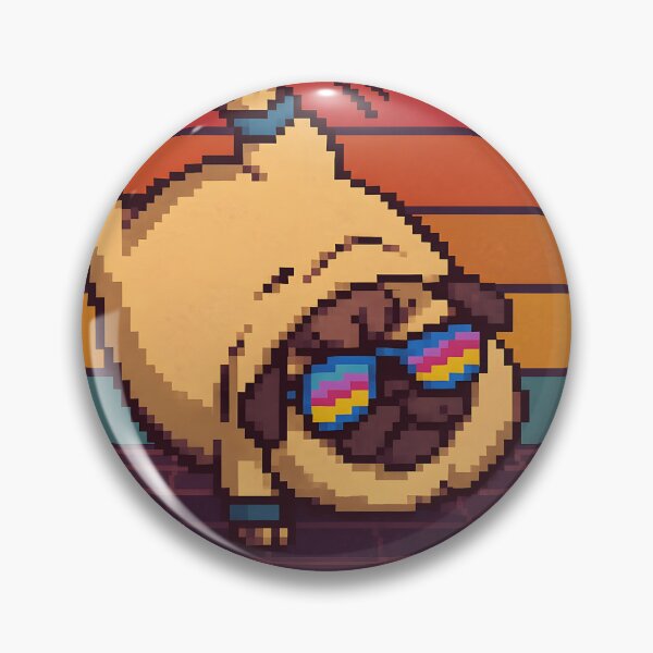 Item preview,  Retro Pixel Pug Dance Spin designed and sold by SassyArtistry.