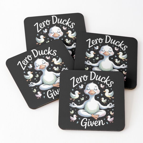 Item preview, Zero Ducks Given: Cute Meditating Duck Design for Relaxation Vibes designed and sold by love3617.