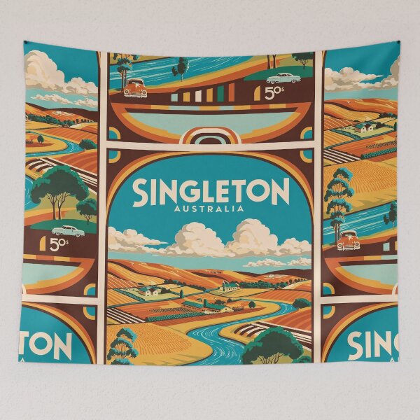 Item preview, Singleton Australia Vintage Travel Tourism designed and sold by TravelersGems.