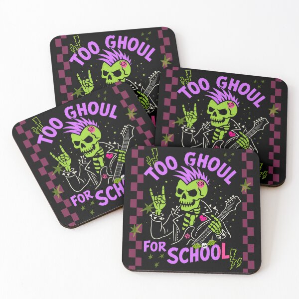 Item preview, Too Ghoul for School – Punk Skeleton Halloween Tee designed and sold by Tookiester.