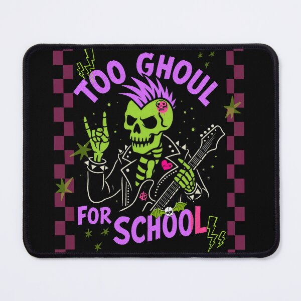 Item preview, Too Ghoul for School – Punk Skeleton Halloween Tee designed and sold by Tookiester.
