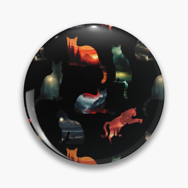 Item preview, Cat Silhouettes Filled with Landscapes | Cat Art designed and sold by UnhingedBird.