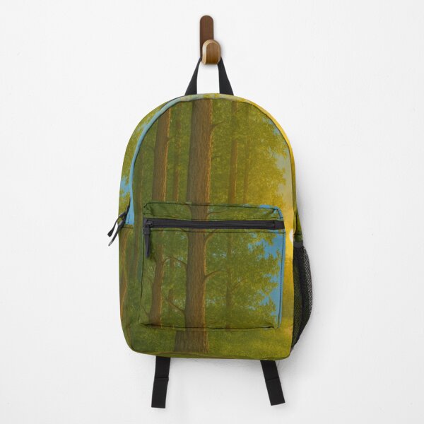 Item preview, Sunrise Through the Pine Forest Path designed and sold by TheWonkyEaselCo.