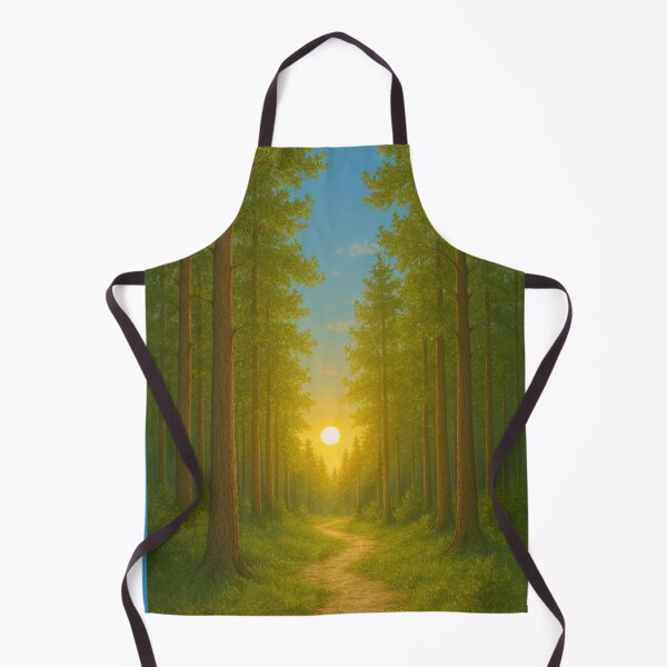 Item preview, Sunrise Through the Pine Forest Path designed and sold by TheWonkyEaselCo.