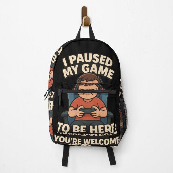 Item preview, I Paused My Game to Be Here – Funny Gamer Quote Design designed and sold by MeowLoka ⭐⭐⭐⭐.