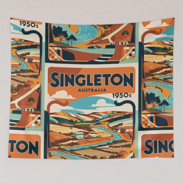 Item preview, Singleton Australia Vintage Travel Tourism 2 designed and sold by TravelersGems.