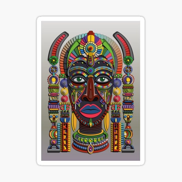 Item preview, African mask, vector illustration. designed and sold by Keltoi-art.