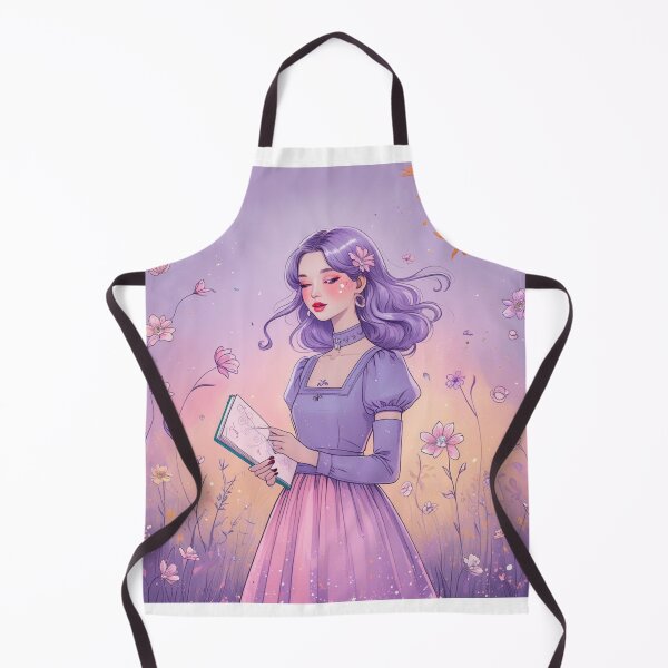 Item preview, Aesthetic Girl in Pastel Dream – Purple & Pink Floral Fall Design designed and sold by MOTAS FASHION .