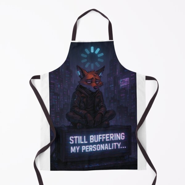Item preview, Still Buffering My Personality – Cyberpunk ShadowFox designed and sold by ShadowFoxStudio.
