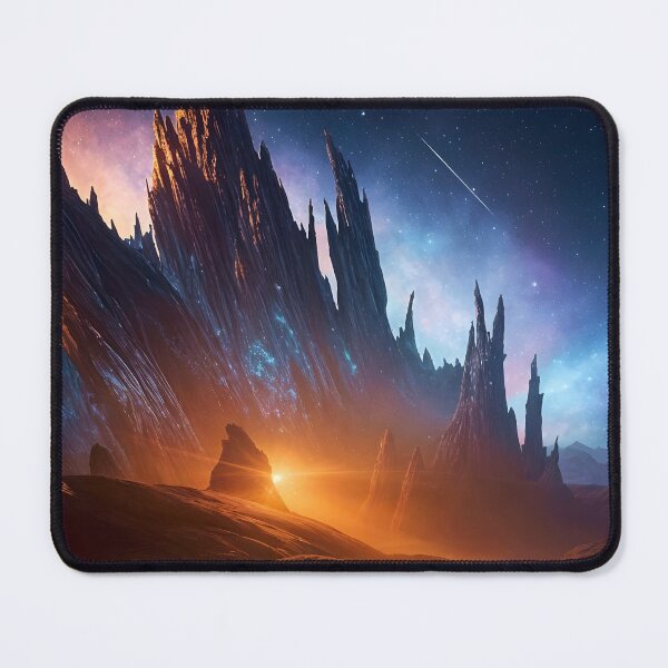 Item preview, Alien Landscape with Jagged Peaks designed and sold by Ink Art Design.