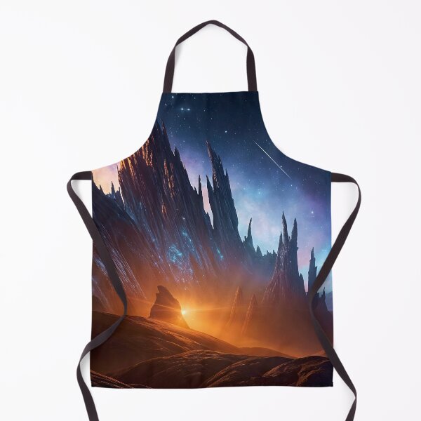 Item preview, Alien Landscape with Jagged Peaks designed and sold by Ink Art Design.
