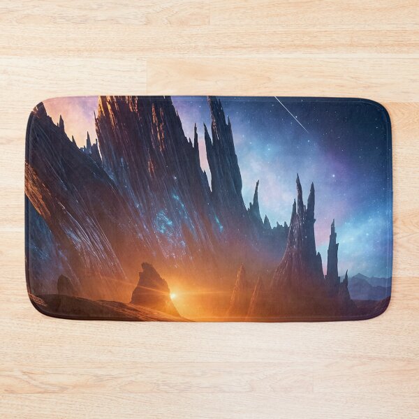 Item preview, Alien Landscape with Jagged Peaks designed and sold by Ink Art Design.