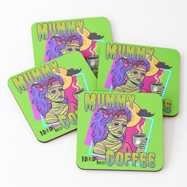 Item preview, "Mummy Needs Coffee" – Retro Glam Ghoul Edition designed and sold by Tookiester.